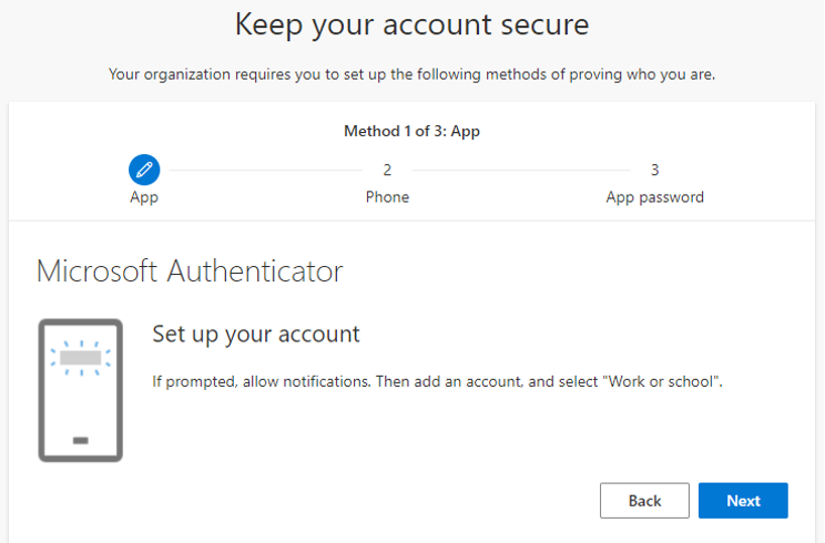 Multi-Factor Authentication (MFA) using the Microsoft Authenticator
